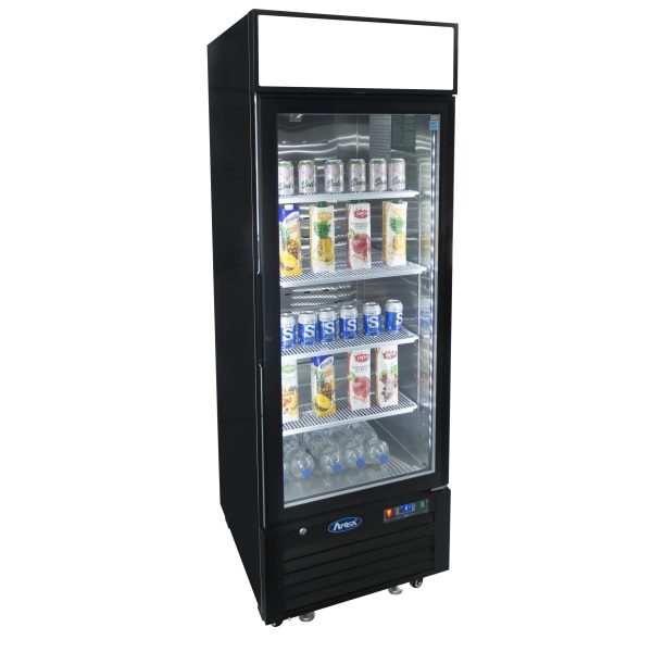 Displaykøleskab - 1 låge - Sort - 405 liter