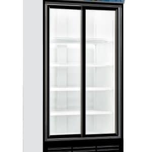 Displaykøleskab - Hvid/Sorte skydedøre - 852 liter
