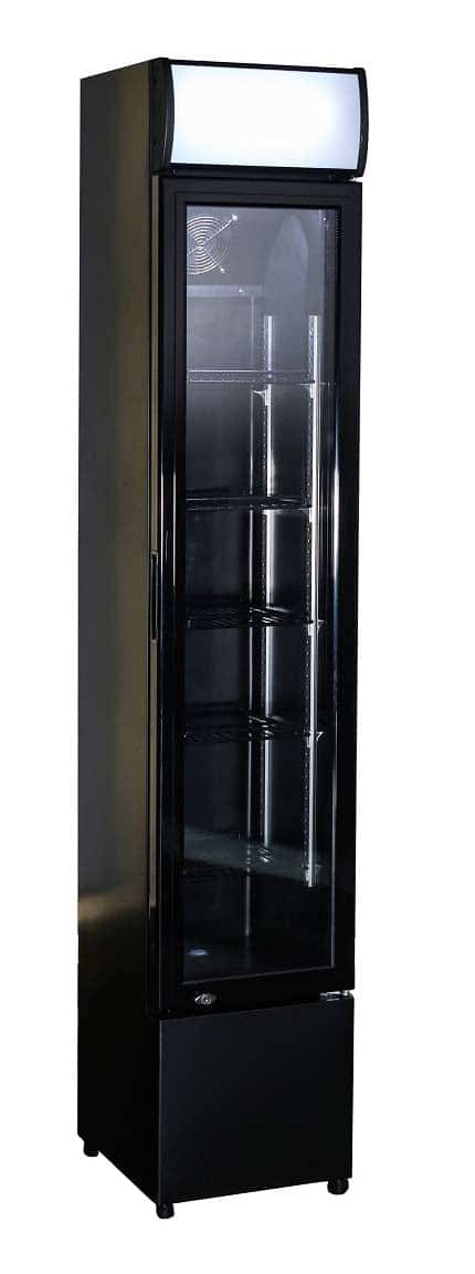 Displaykøleskab - Sort - Smalt - 105 liter