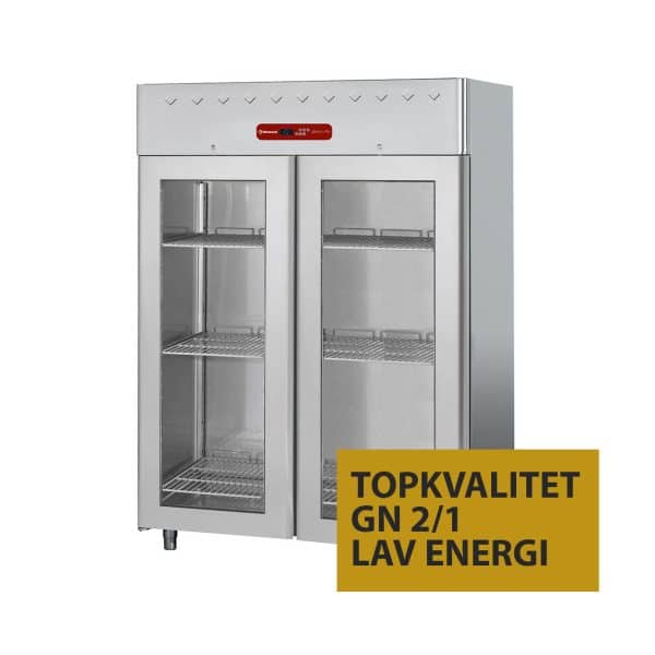 Køleskab / Displaykøleskab 1400 liter - rustfrit stål