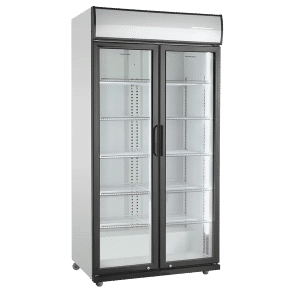 Displaykøleskab - 2 låger - 569 liter - sort/hvid - SD 881 HE
