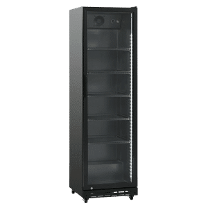 Displaykøleskab - 1 låge - 392 liter - sort