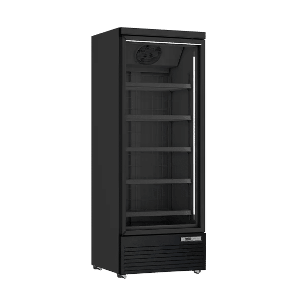 Displaykøleskab - 1 låger - 614 liter - sort