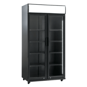 Displaykøleskab - 2 låger - 569 liter - sort - SD 881 BHE