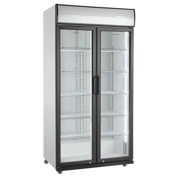 Displaykøleskab - 2 låger - 569 liter - sort/hvid - SD 881 HE