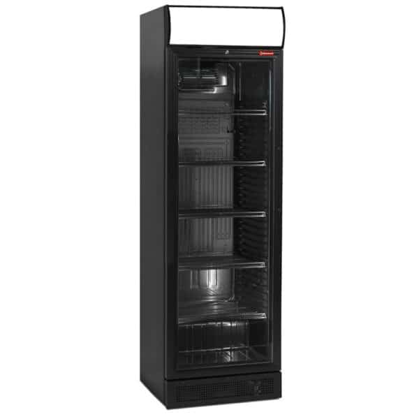 Displaykøleskab 380 lit., sort, med lysboks