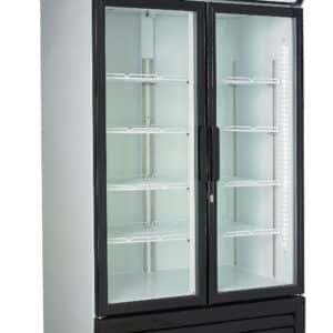 Displaykøleskab - Hvid/Sorte døre - 760 liter