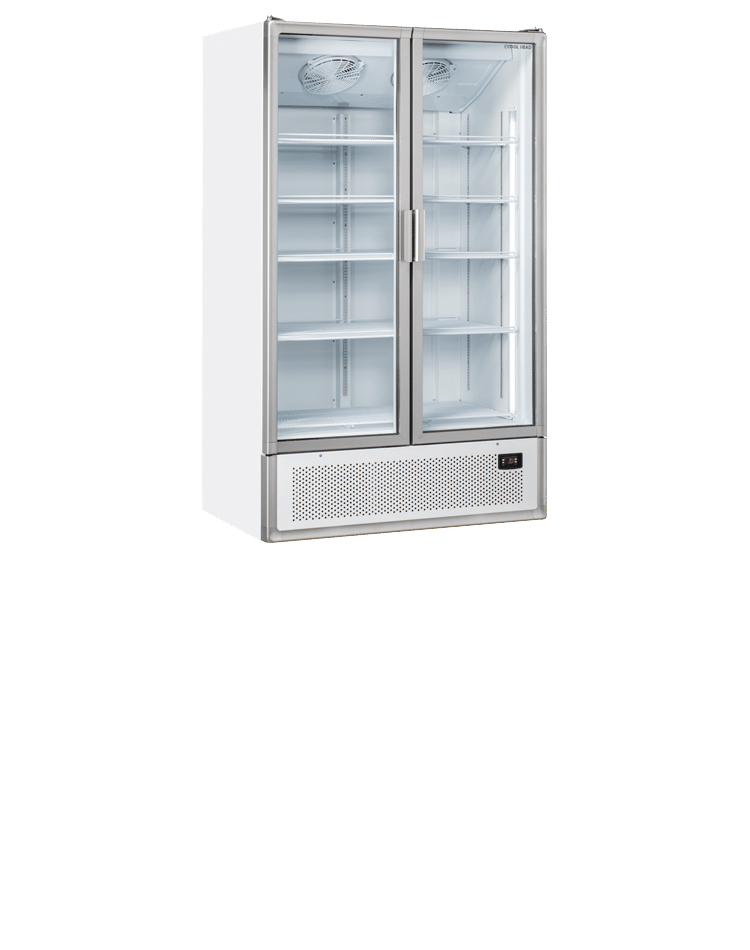 Køleskab / Displaykøleskab - 1200 liter - Hvid/Sølv