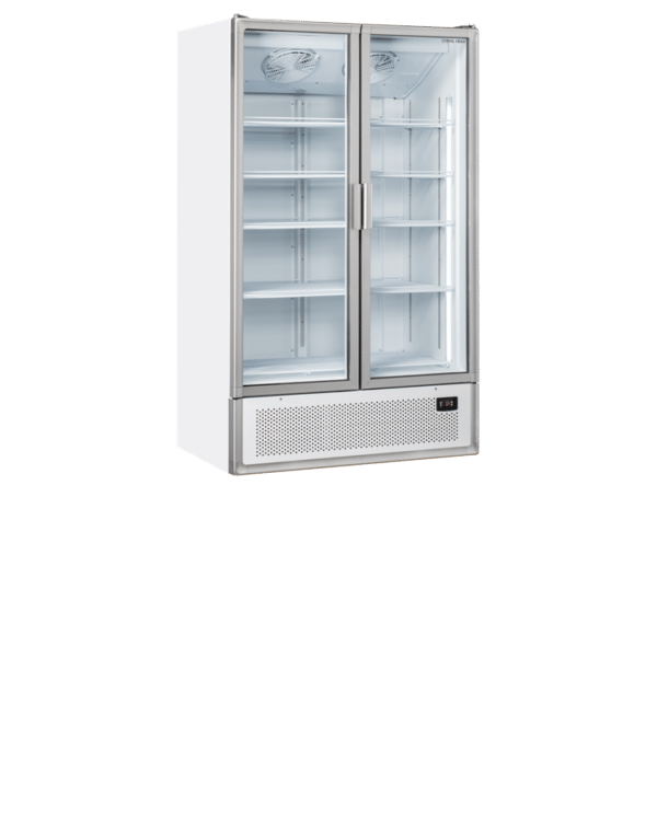 Køleskab / Displaykøleskab - 1200 liter - Hvid/Sølv