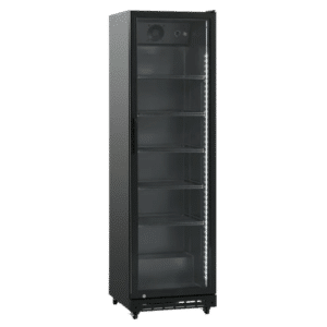 Displaykøleskab - 1 låge - 392 liter - sort