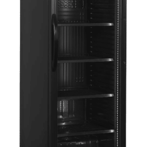 Displaykøleskab - 1 dør - Sort - Med lystop